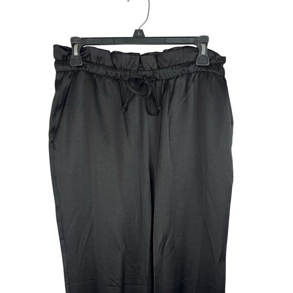 Express Satin High Rise Pull-On Ankle Pant Loose Fit - Picture 2 of 7